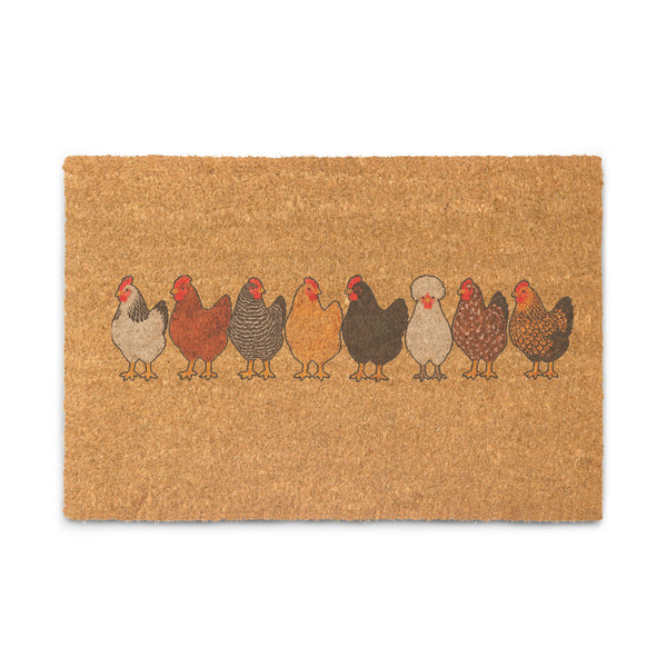 Personalized Chicken Doormat, 24x16, front view