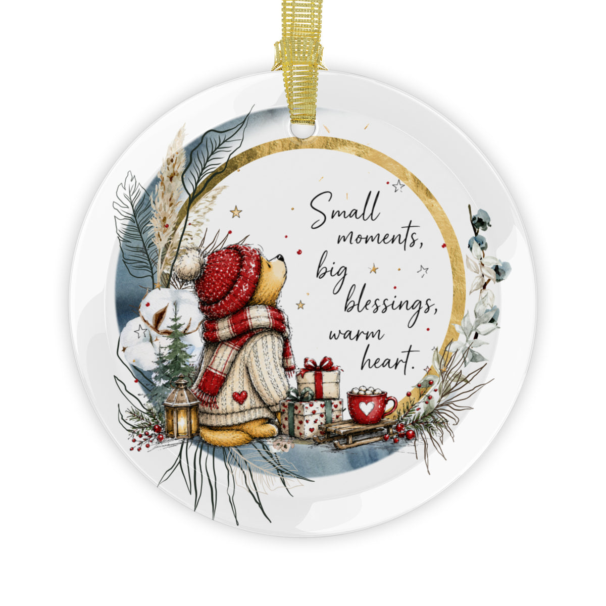 Classic Glass Christmas Ornaments, 1 piece, front view