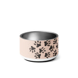 Personalized Paw Print Dog Bowl, White, 18 oz, left view