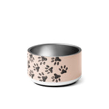 Personalized Paw Print Dog Bowl, White, 18 oz, right view