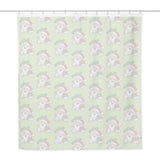 Santa Shower Curtain, White, 71x74, back view