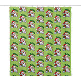 Santa Shower Curtain, White, 71x74, front view