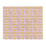 Pink Little Chick Throw Blanket, 50x60, front view