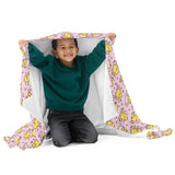 Pink Little Chick Throw Blanket, 50x60, front view