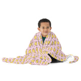 Pink Little Chick Throw Blanket, 60x80, front view