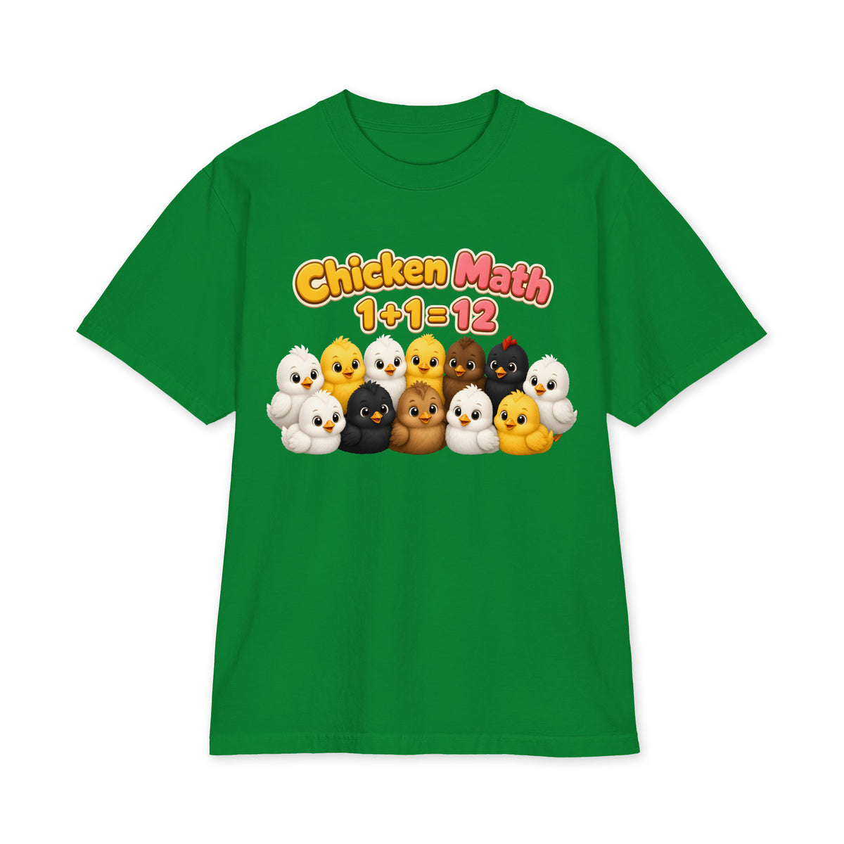1+1=12 Short Sleeve, Kelly Green, front view